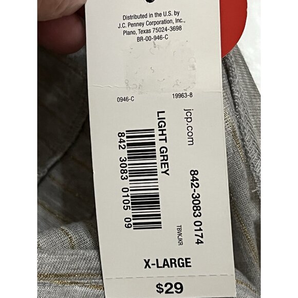 A.N.A Long Sleeve‎ Knit Gray and Gold  NWT Womens Subtle Striped XL top - Picture 12 of 14